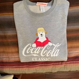 Coca-Cola Classic Gray Sweatshirt with Polar Bear